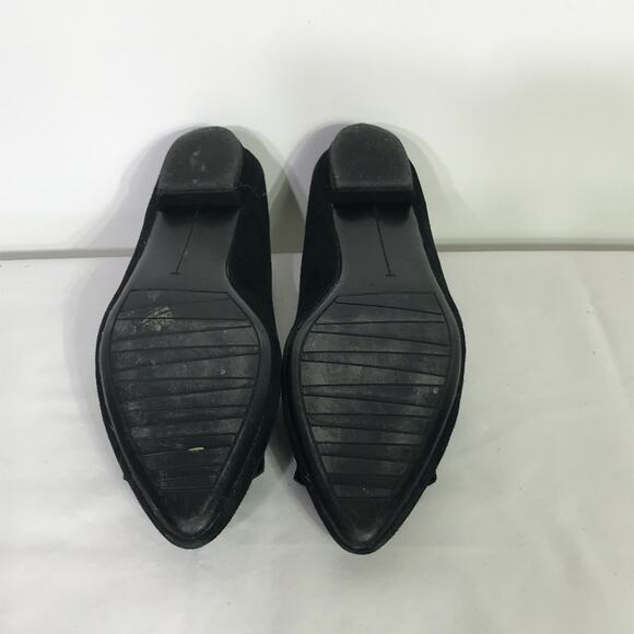 Vaneli Black Suede Fringe Flat 7N EUC - Picture 6 of 7